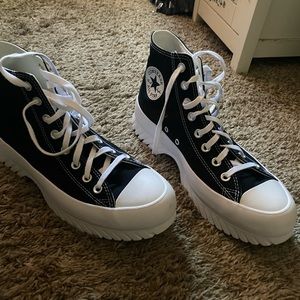 Black and white platform converse !